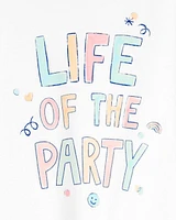 Toddler Life Of The Party Short-Sleeve Graphic Tee - White