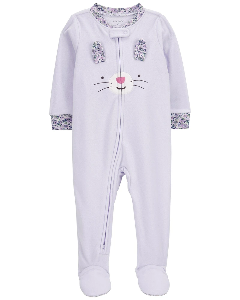 Baby 1-Piece Bunny Fleece Footie Pyjamas