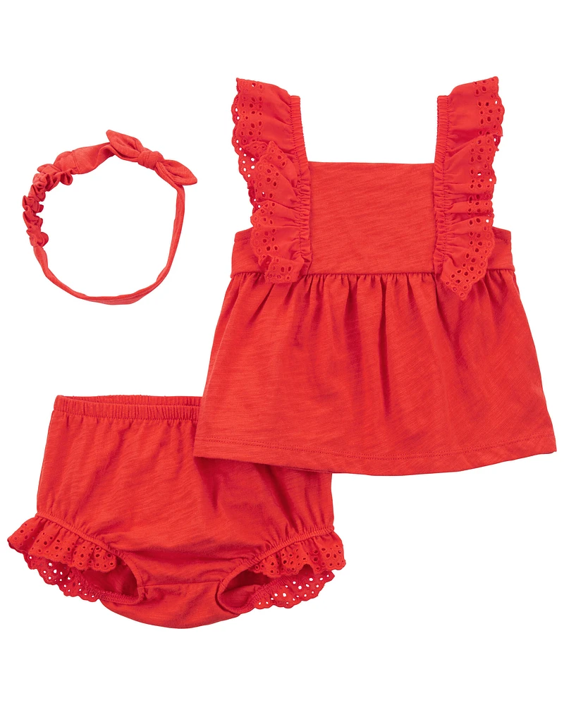 Baby 3-Piece Bubble Short Set