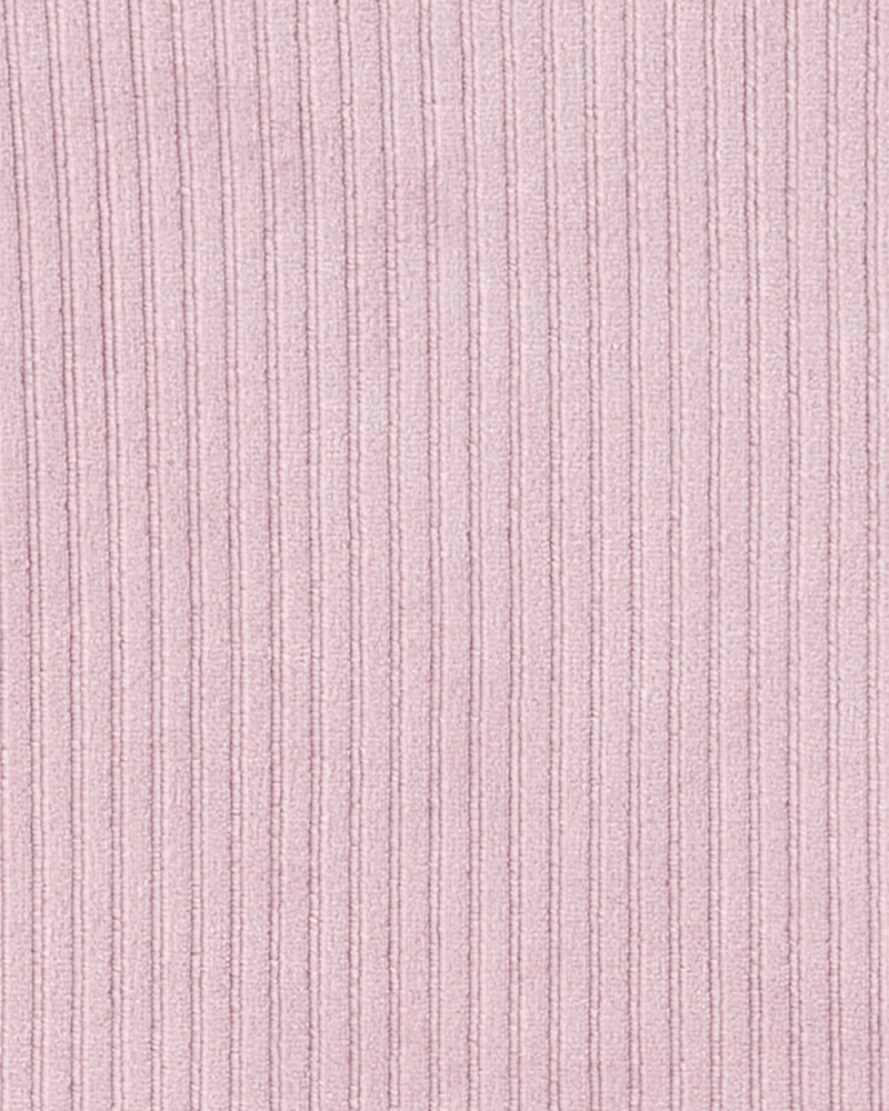 Kid Long-Sleeve Velour Dress