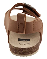 Baby Buckle Faux Cork Sandals