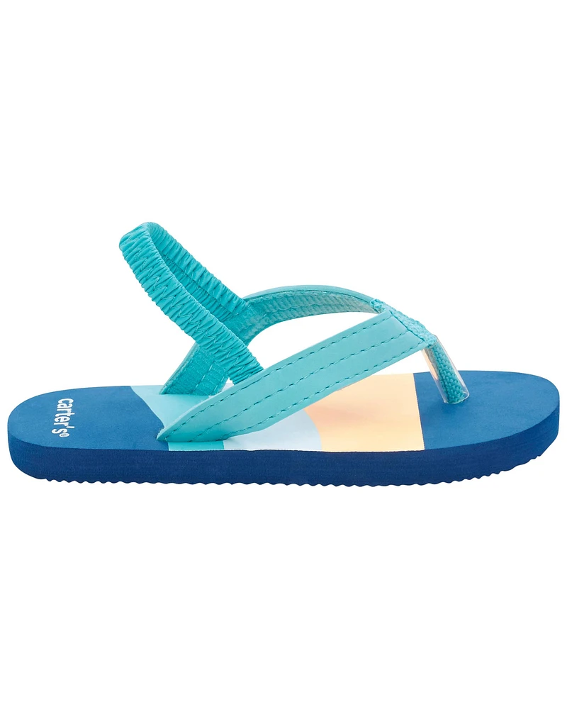 Colourblock Flip Flops