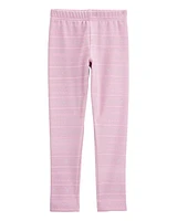 Kid Striped Cozy Fleece Leggings