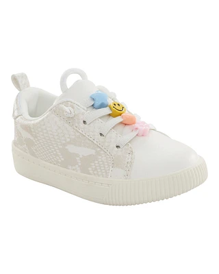 Toddler Snakeskin Pull On Sneakers