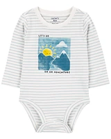 Baby Adventure Striped Long-Sleeve Bodysuit