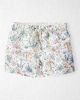 Toddler Recycled Tropical-Print Swim Trunks