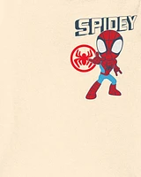 Toddler Marvel™ Spider-Man Short-Sleeve Graphic Tee - Cream