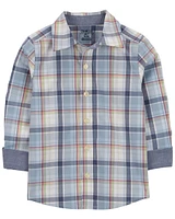 Toddler Plaid Button-Front Shirt