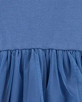 Toddler Solid Short-Sleeve Dress - Navy
