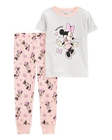 Toddler 2-Piece Minnie Mouse 100% Snug Fit Cotton Pyjamas