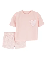 Toddler 2-Piece Heart Loose Fit Pyjamas