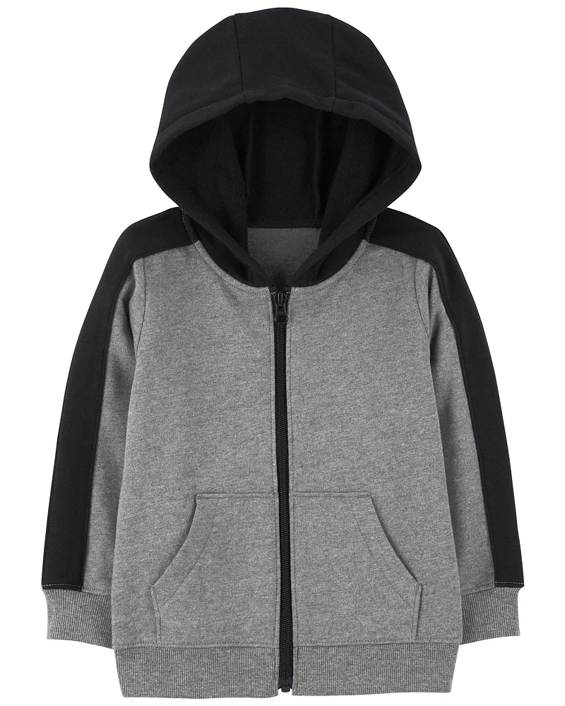 Colourblock Zip-Up Hoodie