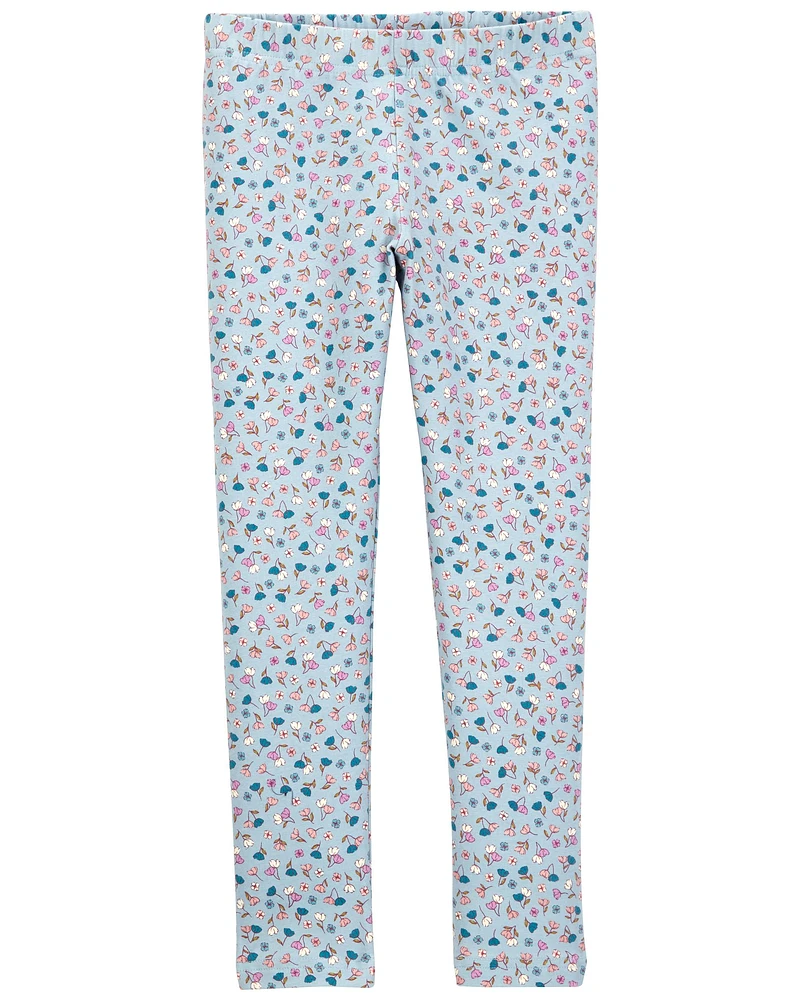 Kid Floral Stretch Leggings