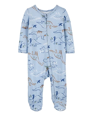 Baby Dinosaur Zip-Up PurelySoft Sleeper Pyjamas