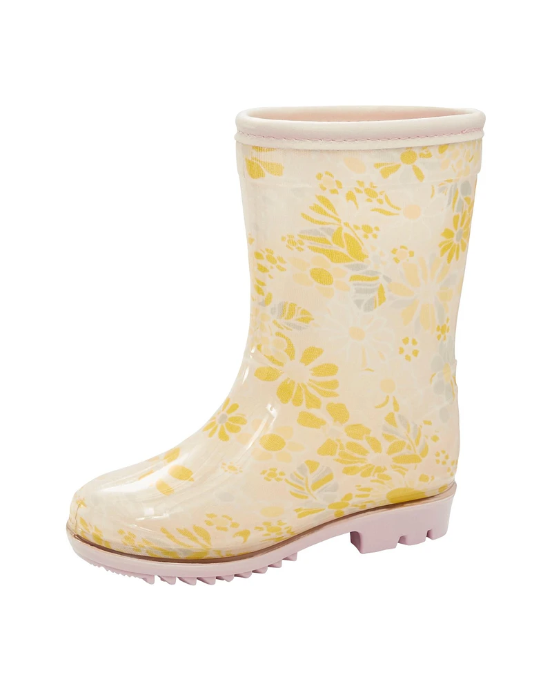 Toddler Floral Print Rain Boots