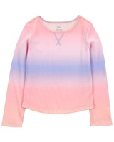 Kid Ribbed Ombre Long-Sleeve Top