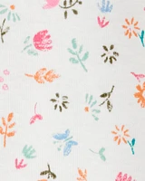 Toddler Floral Print Snug Fit Cotton Footless 1-Piece Pyjamas