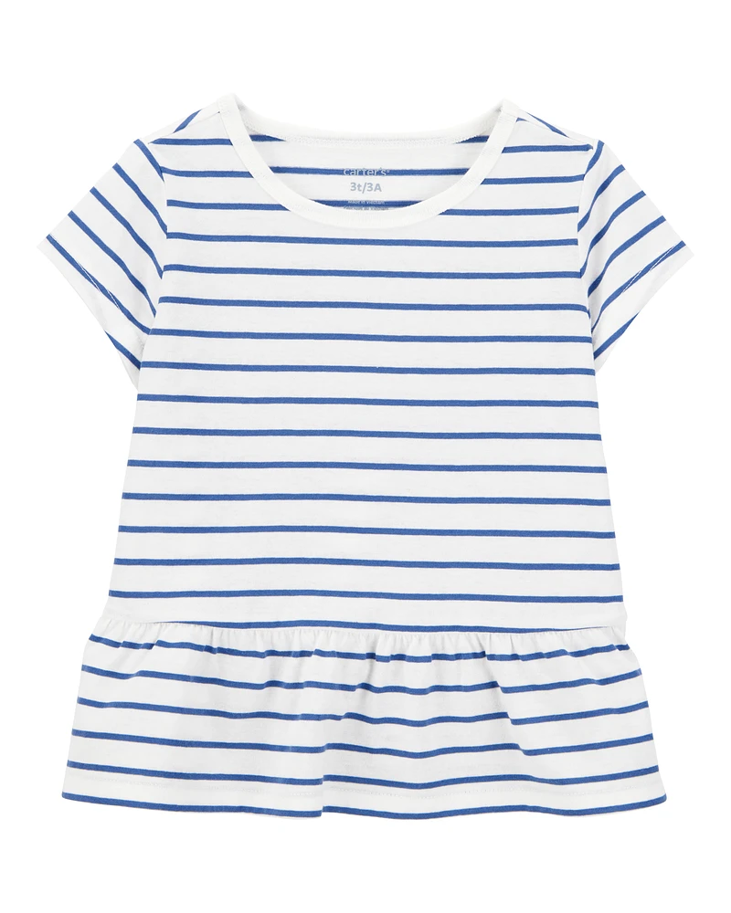 Toddler Striped Short-Sleeve Fashion Top