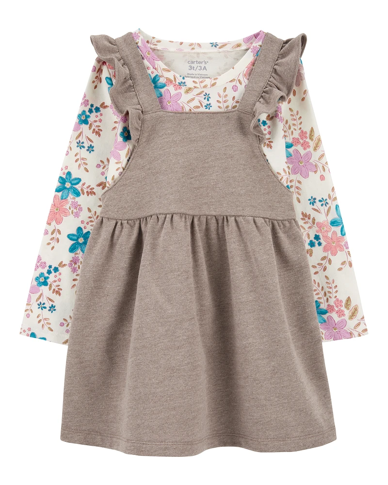 Toddler 2-Piece Floral Tee & Flutter Dress Set