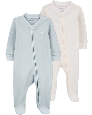 Baby  2-Pack Thermal Textured Sleep & Play Pajamas