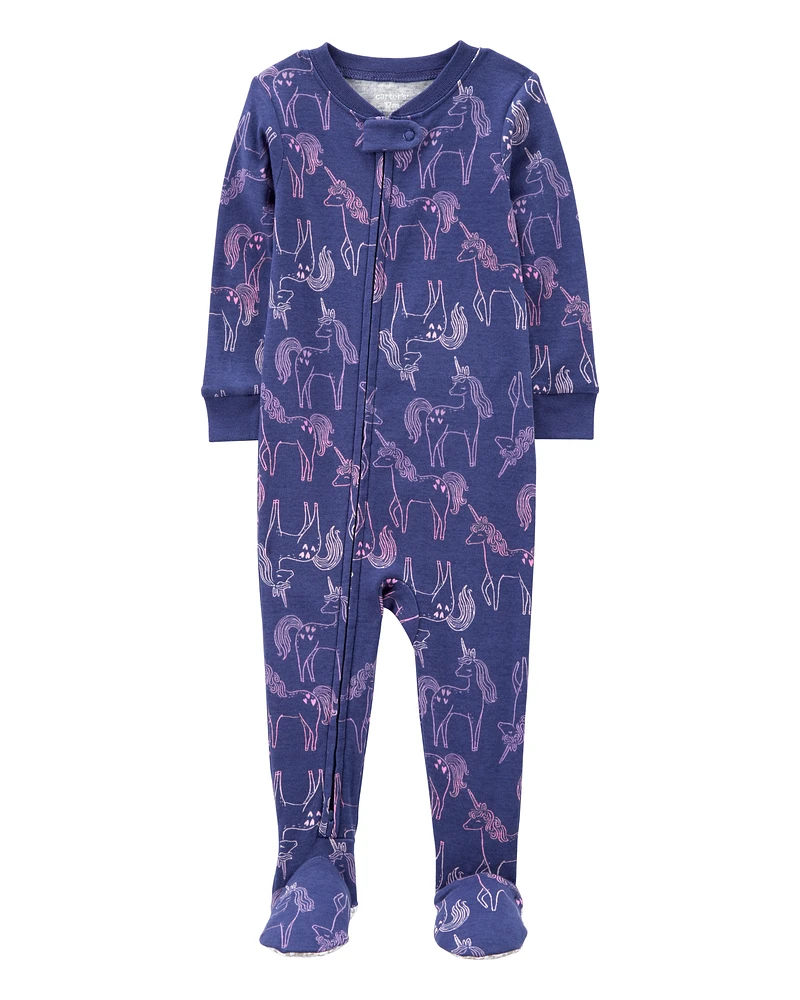 Baby 1-Piece Unicorn 100% Snug Fit Cotton Footie Pyjamas