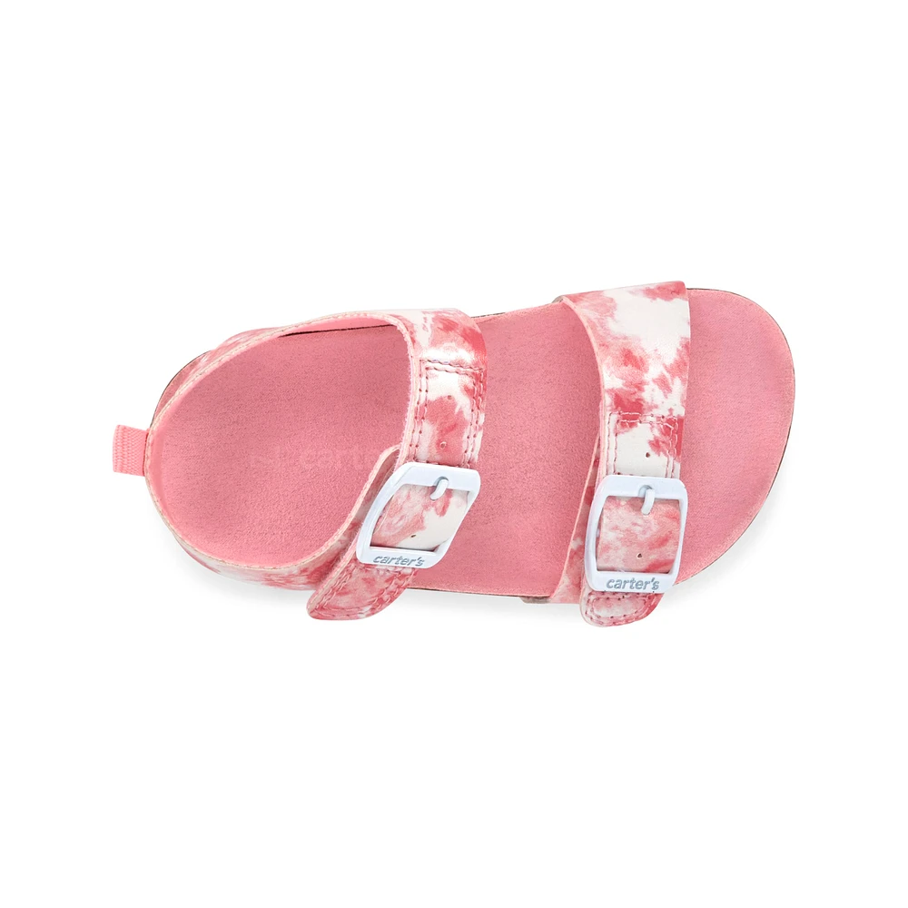 Toddler Tie Dye Buckle Footbed Sandals