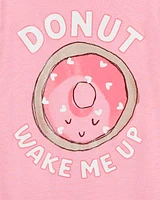 Kid 4-Piece Donut Wake Me Up 100% Snug Fit Cotton Pyjamas