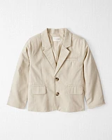 Toddler Linen Suit Jacket Made With Organic Cotton - Khaki