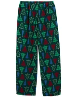 Adult Christmas Tree Pull-On Fleece Pyjama Pants