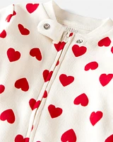 Baby Organic Cotton Sleep & Play Pyjamas Hearts