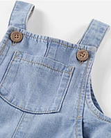 Baby Organic Cotton Chambray Shortalls