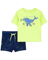 2-Piece Whale Rashguard Set