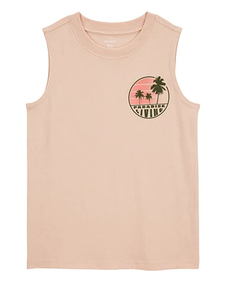 Kid Graphic Surf Tank - Brown