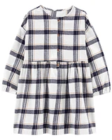 Plaid Twill Flannel Dress