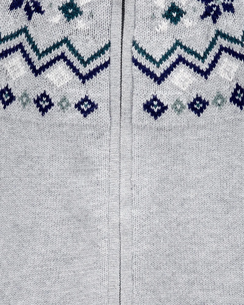 Baby Fair Isle Hooded Jumpsuit