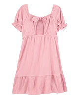 Kid Smocked Dress- Pink