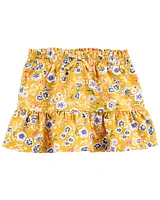 Toddler Yellow Floral Skort