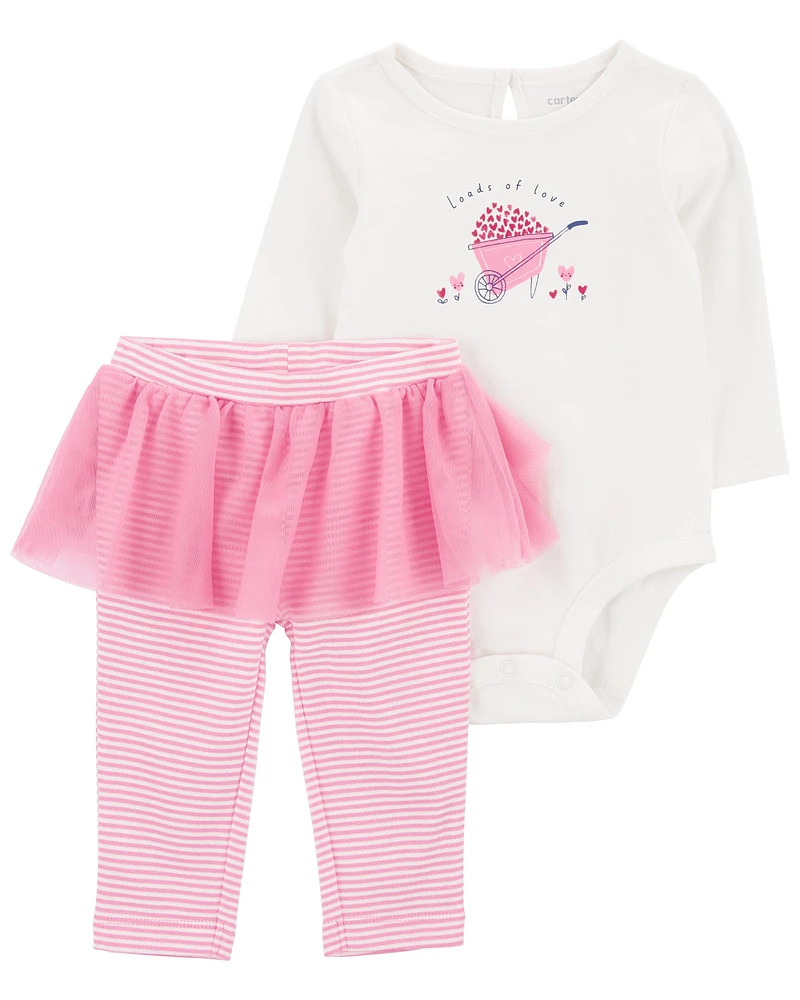 Baby 2-Piece Bodysuit & Tutu Pant Set