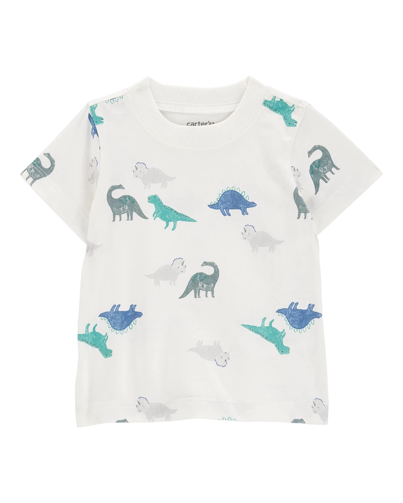 Baby 2-Piece Dinosaur Tee & Shortall Set - Navy