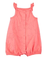 Baby Starfish Snap-Up Cotton Romper