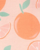 Kid Orange Print Loose Fit 2-Piece Pyjamas