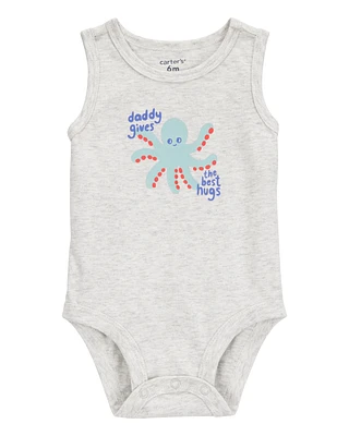 Baby Octopus Daddy Sleeveless Bodysuit