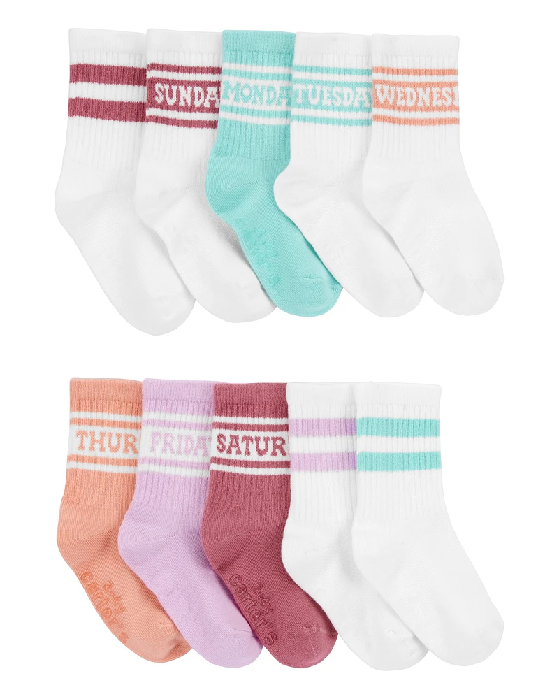 Toddler 10-Pack Weekdays Crew Socks