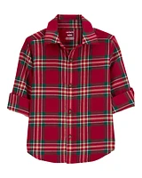 Toddler Plaid Twill Button-Down Shirt