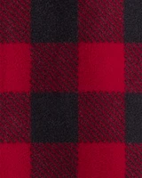 Baby Checkered Print Loose Fit Long-Sleeve Wearable Blanket