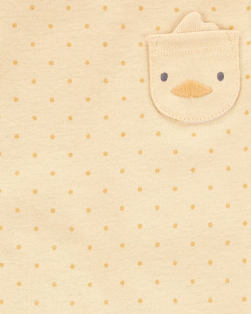 Baby Girl 5-Pack Animal Short-Sleeve Cotton Bodysuits