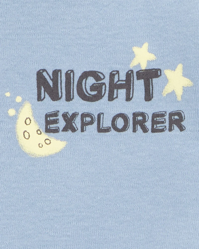 Baby Space Print Snug Fit 4-Piece Pyjamas