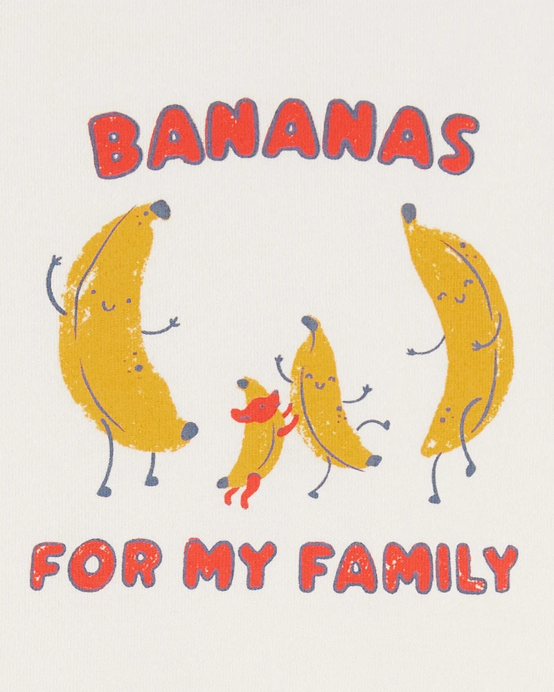 Bananas For My Family Cotton Bodysuit