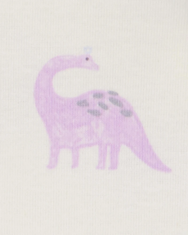 Baby Dinosaur Print Snug Fit Cotton 4-Piece Pyjamas