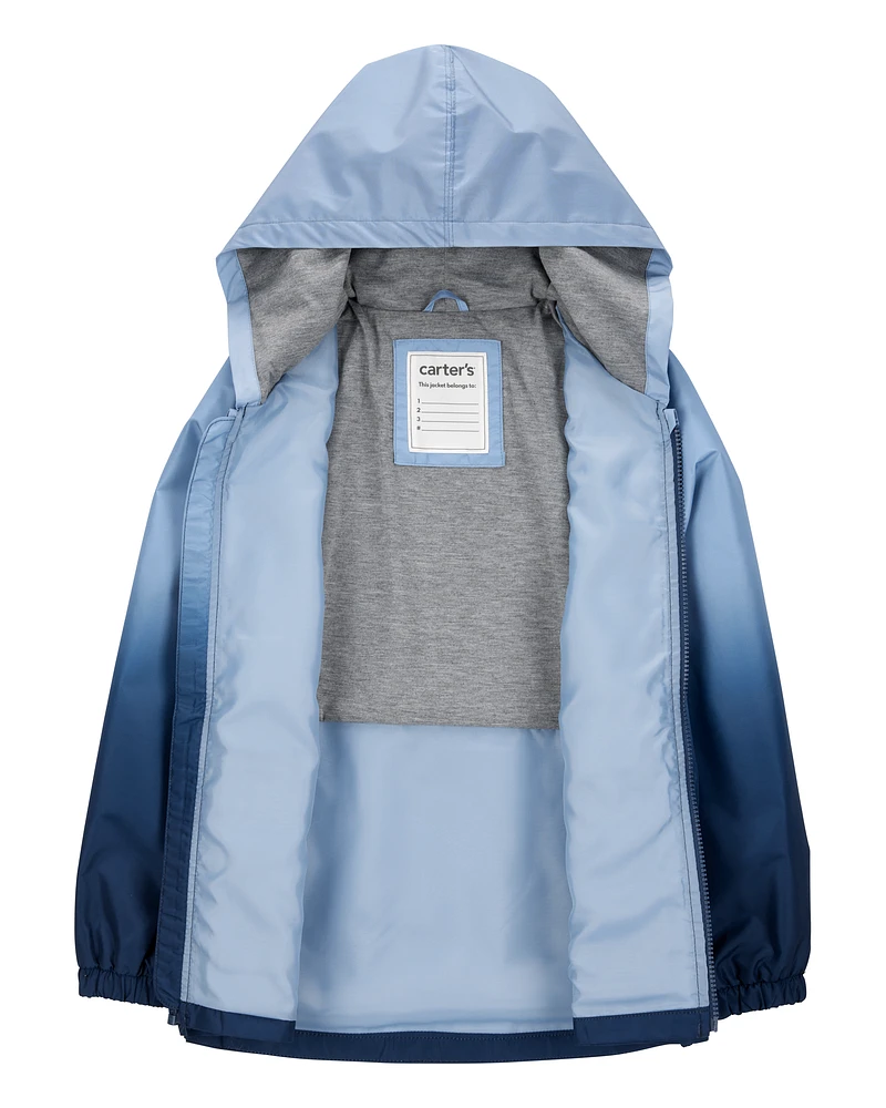 Dip Dye Rain Jacket - Blue
